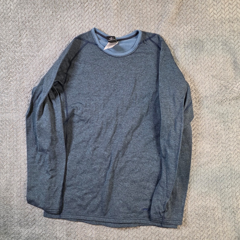 Patagonia Capilene Base Layer Shirt Mens Medium Gray Long Sleeve Thermal Perfor